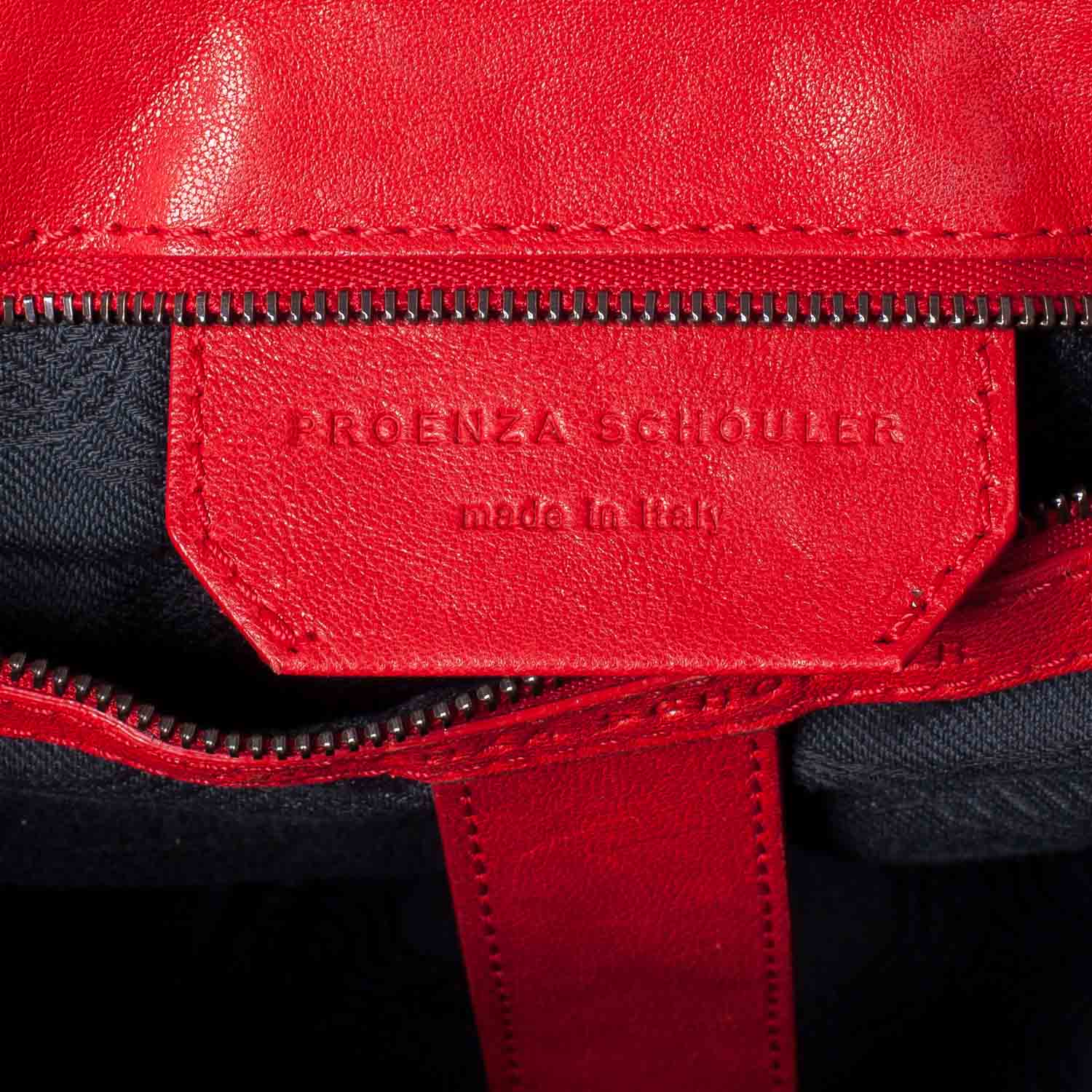 Proenza Schouler Lambskin PS1 Large Satchel Red 8 of 10