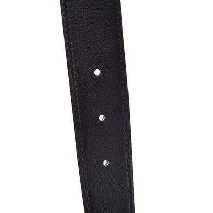 Hermes Epsom Swift 32mm Striee H Belt 85 Etoupe Black 7 of 10