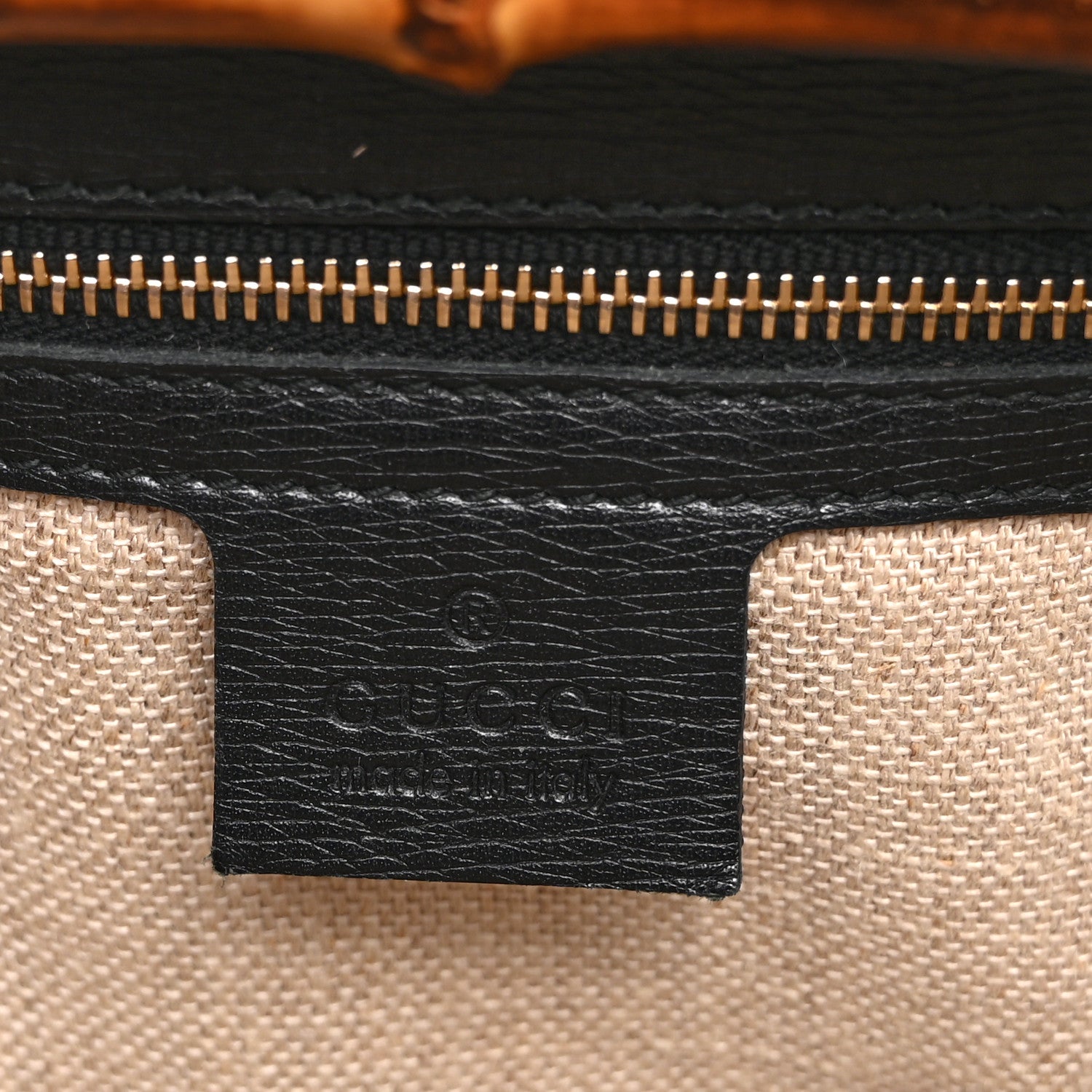 Gucci Calfskin Bamboo Bullet Top Handle Bag Black 6 of 11