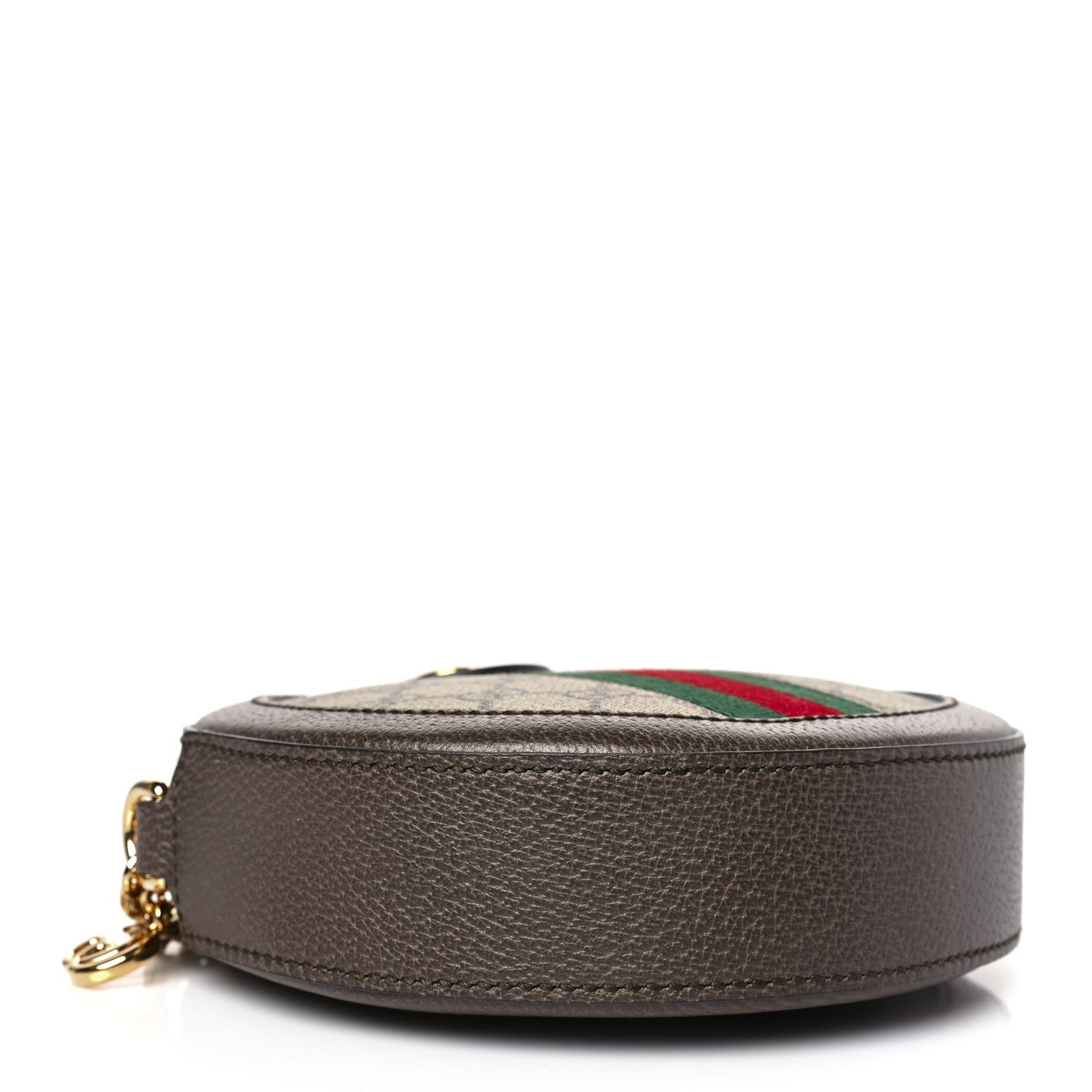GG Supreme Monogram Web Mini Ophidia Round Shoulder Bag Brown