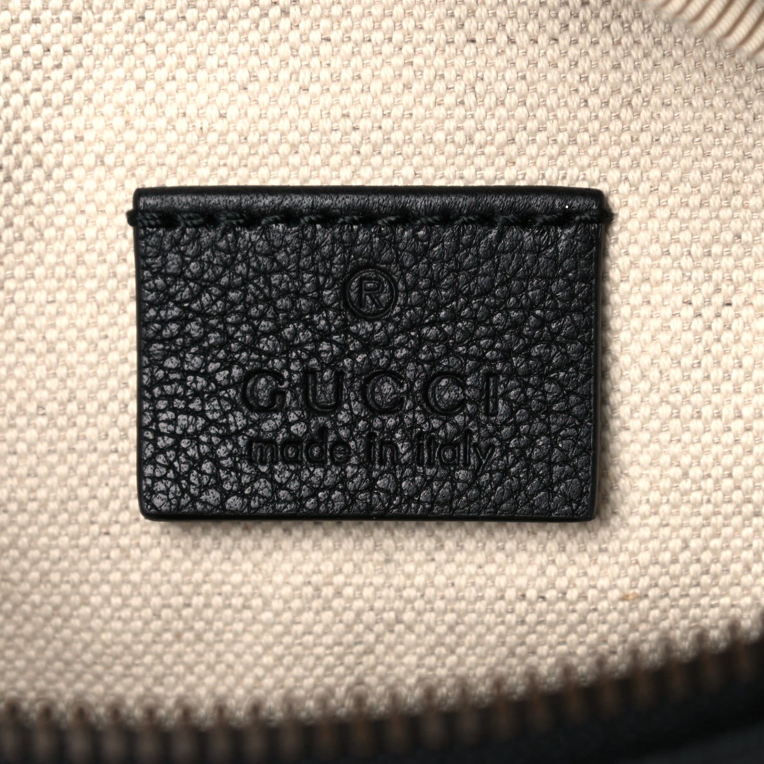 Gucci Grained Calfskin Small Logo Belt Bag Black 6 of 9