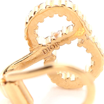 Christian Dior Crystal Clair D Lune Clip On Earrings Gold 5 of 5