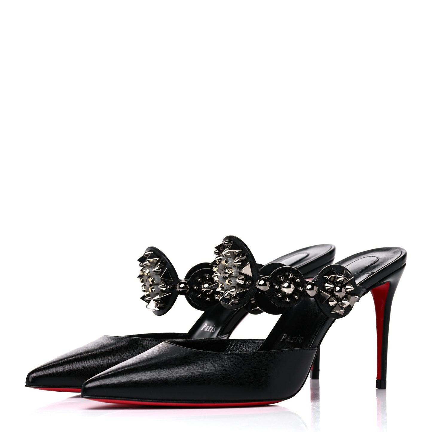 Nappa Miss Goldora Embellished Mule 38 Black