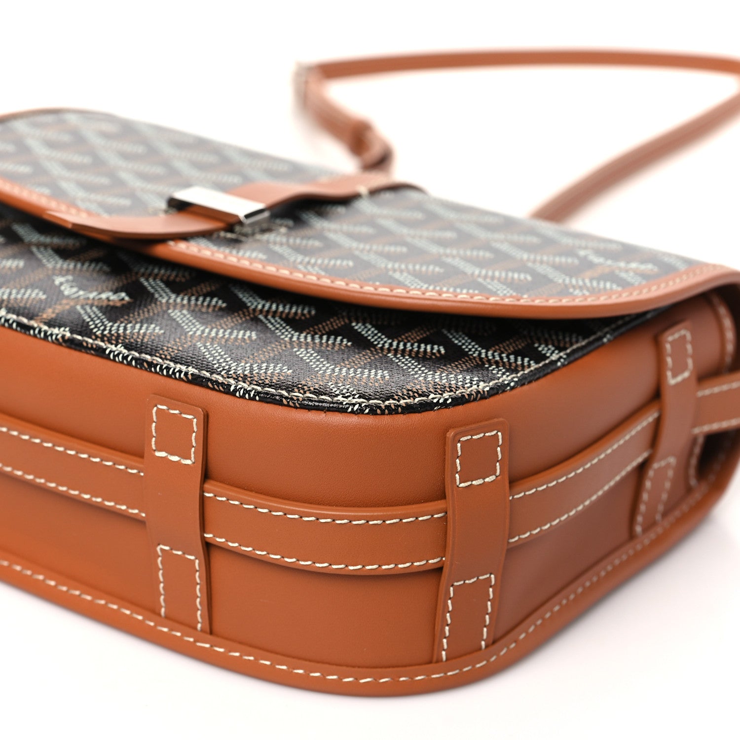 Goyard Goyardine Belvedere II PM Messenger Bag Black Gold 9 of 10