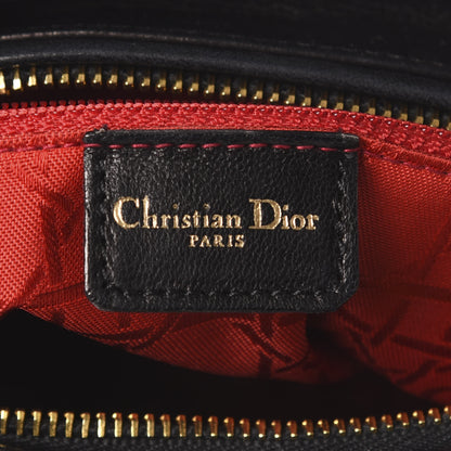 Christian Dior Lambskin Cannage Medium Lady Dior Black 8 of 9