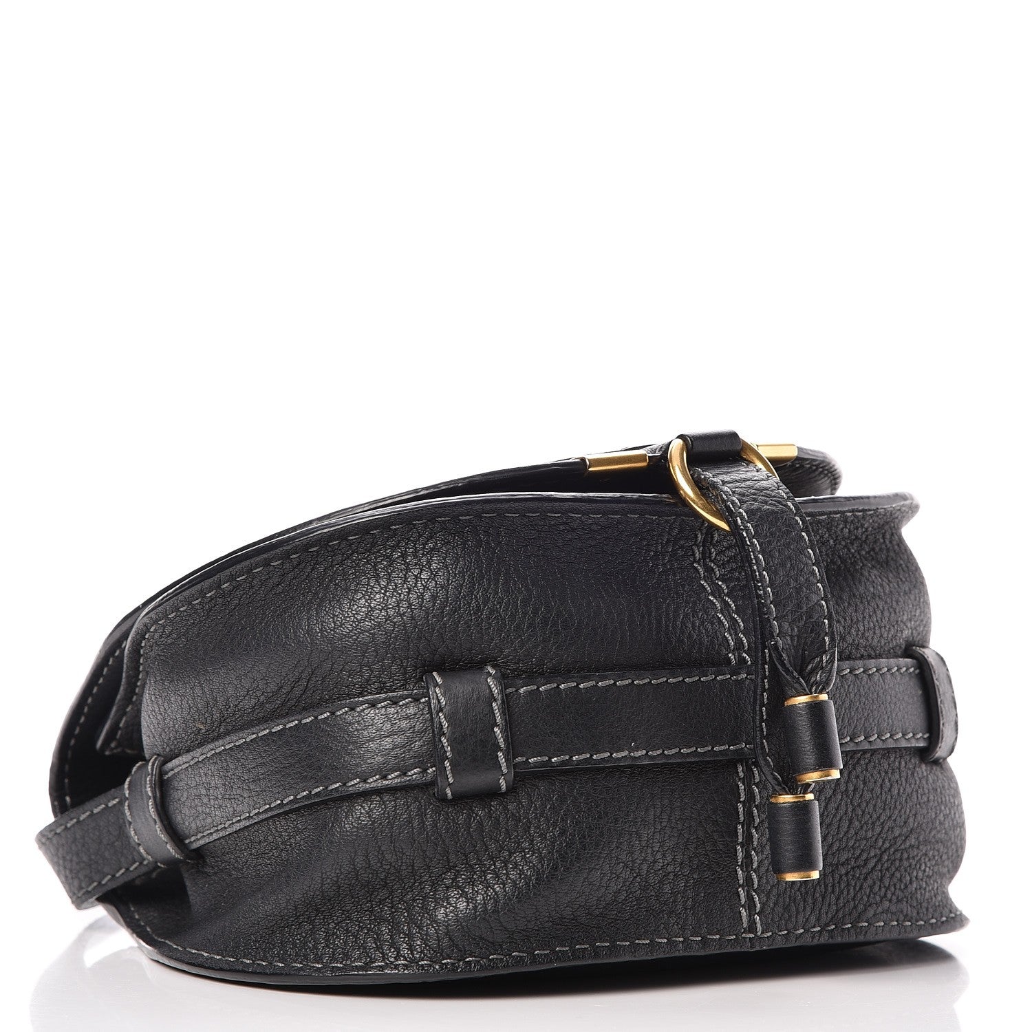 Chloe Calfskin Mini Marcie Round Crossbody Bag Black 4 of 7