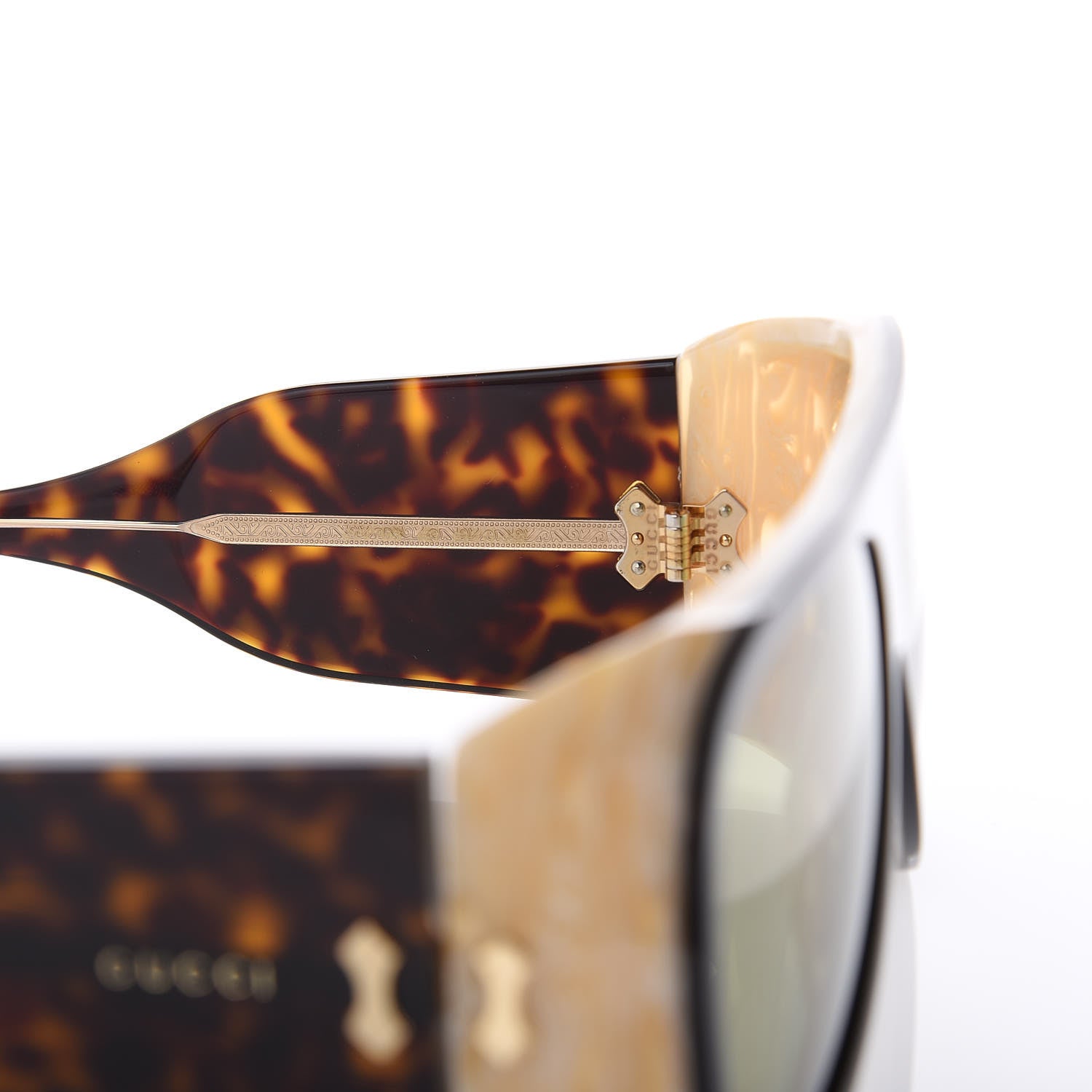 Gucci Acetate Sunglasses GG0149S Black Horn 5 of 8
