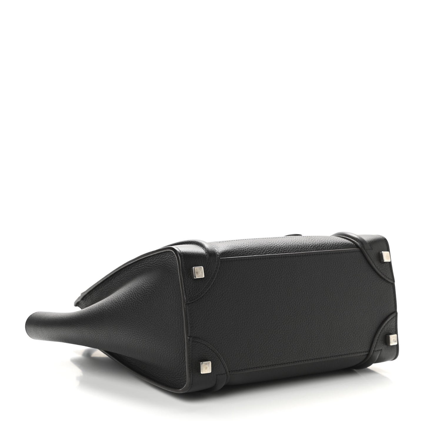 Drummed Calfskin Micro Luggage Black