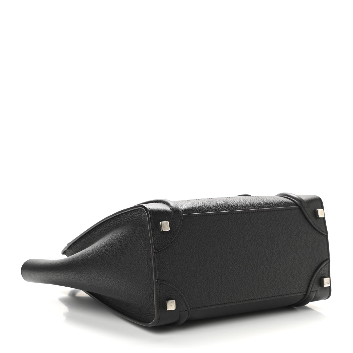Celine Drummed Calfskin Micro Luggage Black 4 of 10