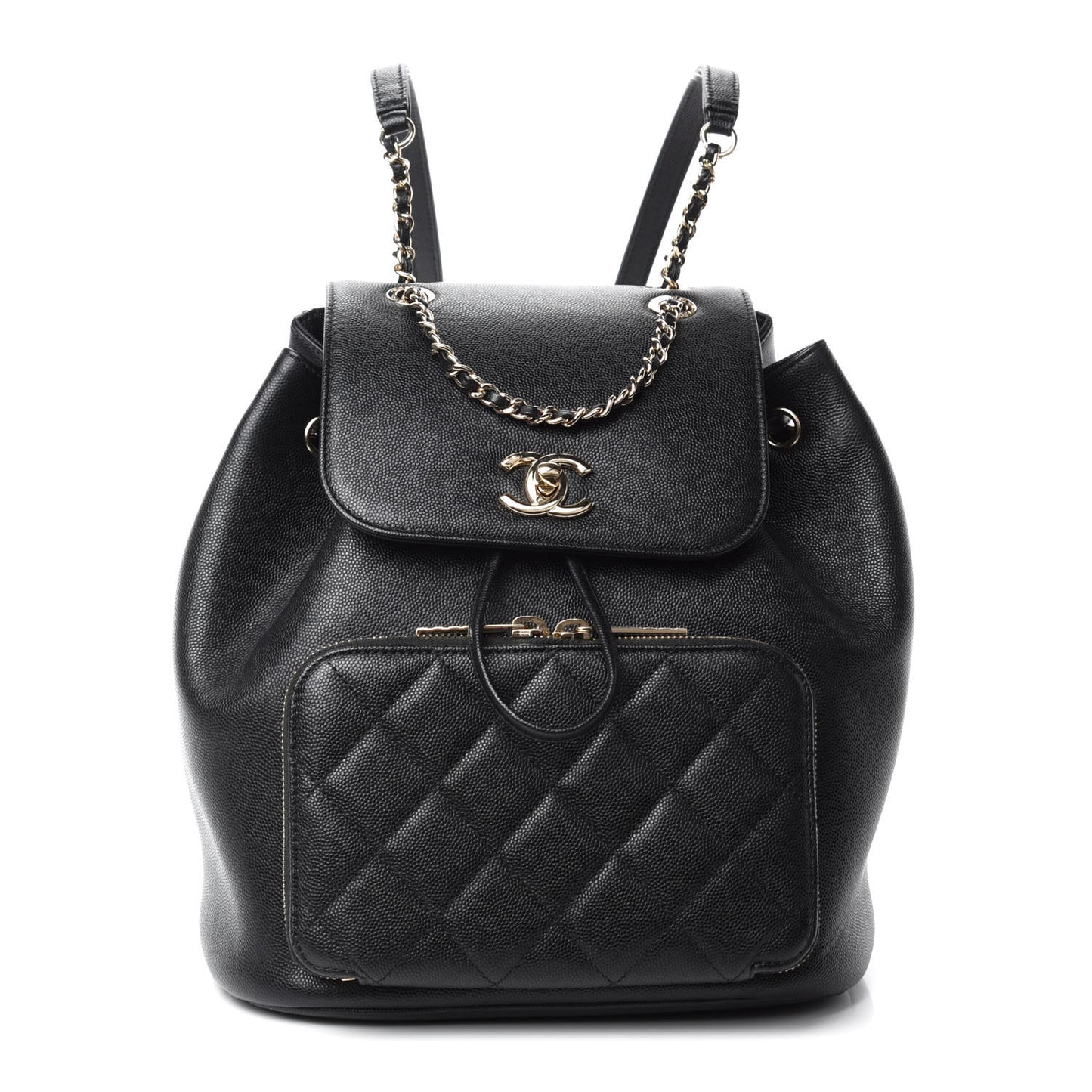 Caviar Quilted Business Affinity Backpack Black
