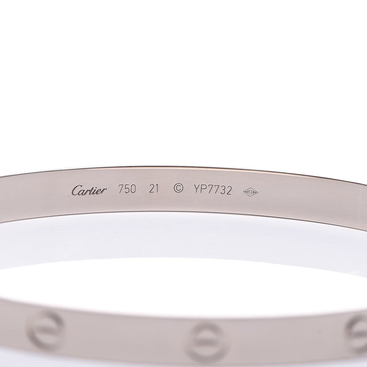 18K White Gold LOVE Bracelet 21