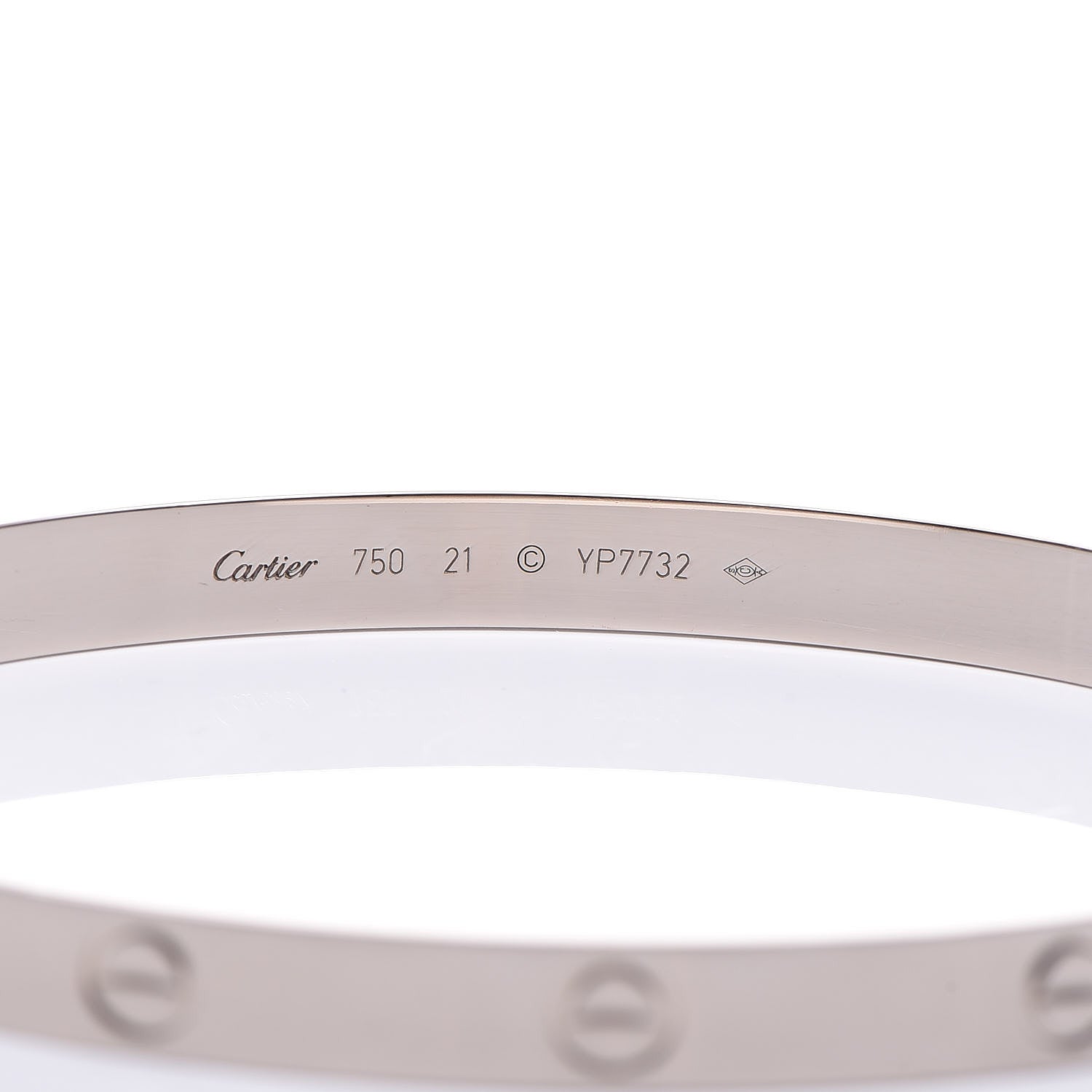 Cartier 18K White Gold LOVE Bracelet 21 6 of 7