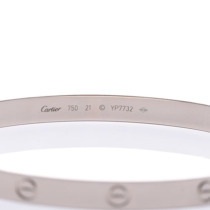 Cartier 18K White Gold LOVE Bracelet 21 6 of 7