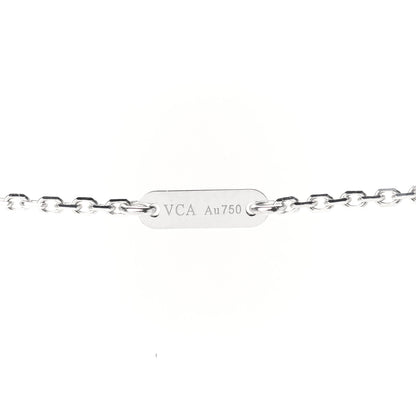 Van Cleef & Arpels 18K White Gold Diamond Sweet Alhambra Pendant Necklace 5 of 7