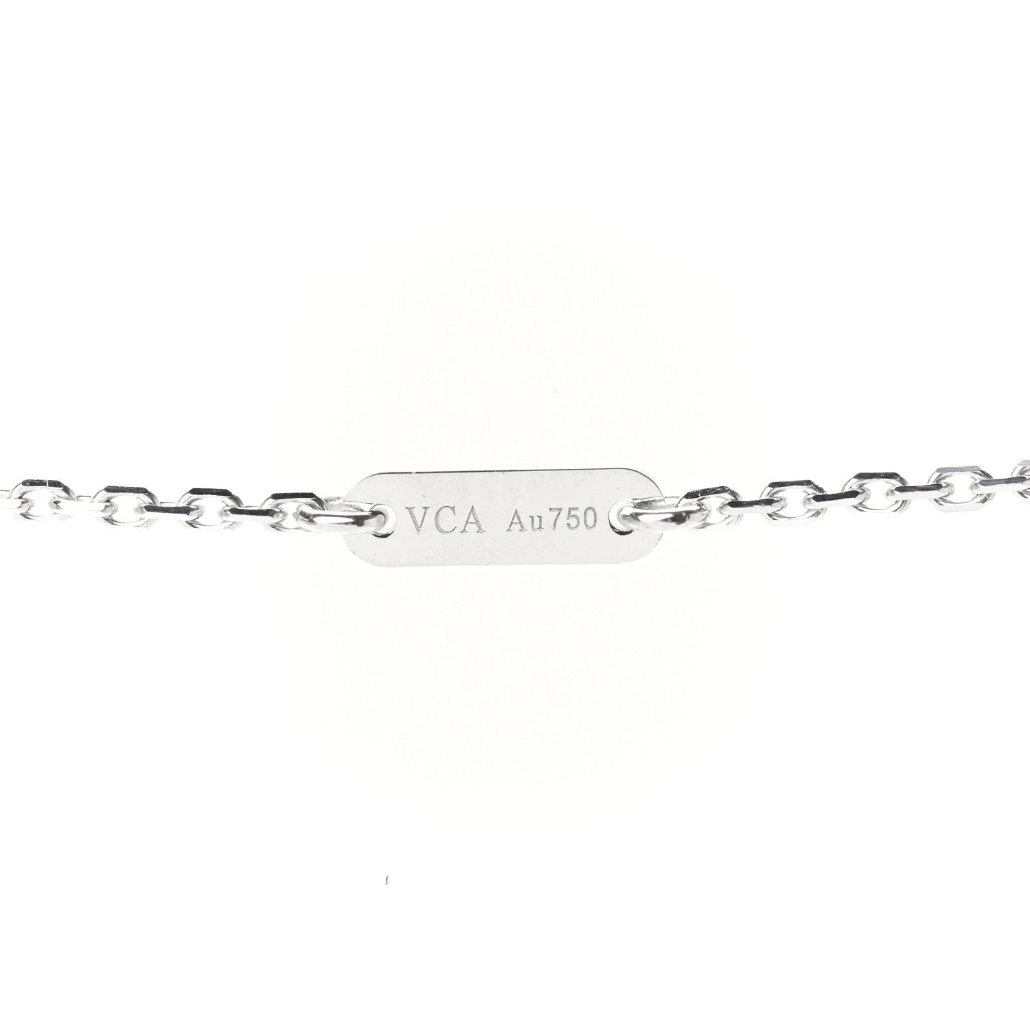 Van Cleef & Arpels 18K White Gold Diamond Sweet Alhambra Pendant Necklace 5 of 7