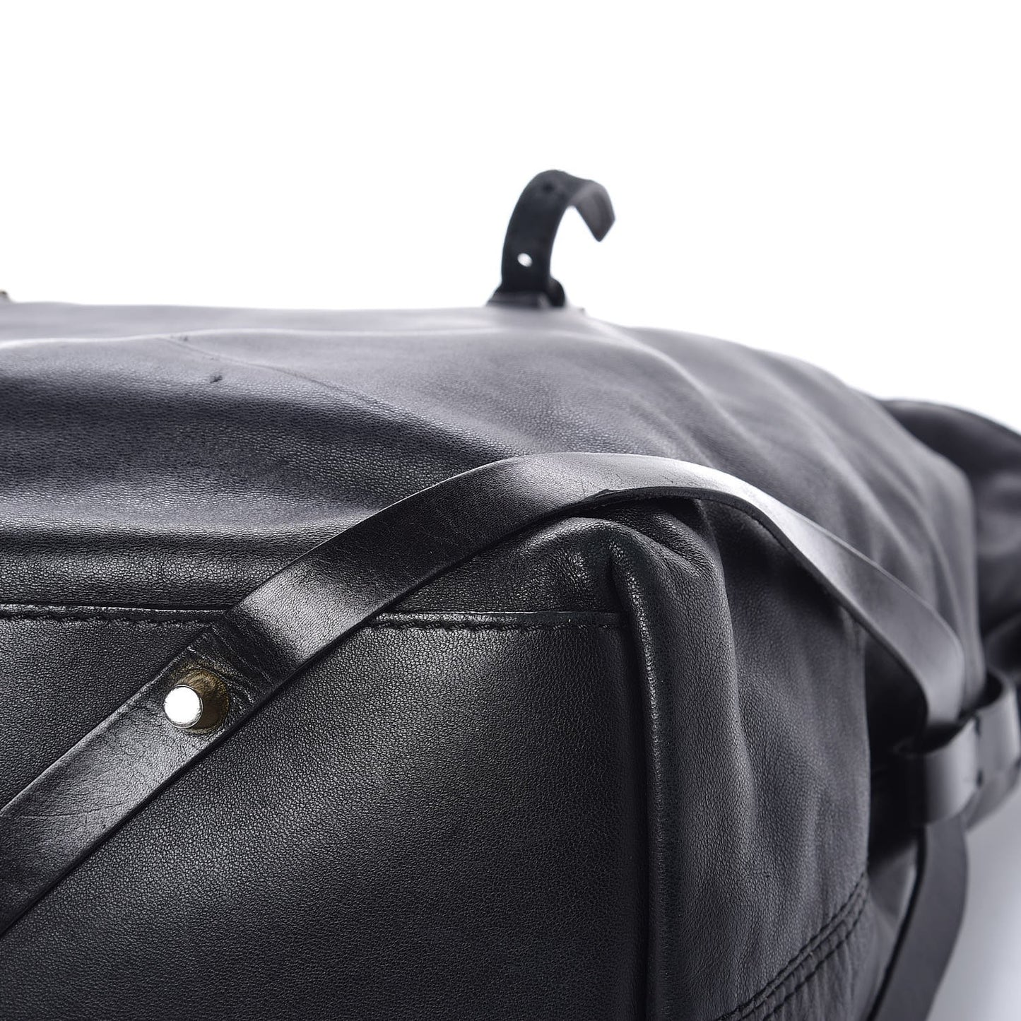 Lambskin Medium East West Tote Black