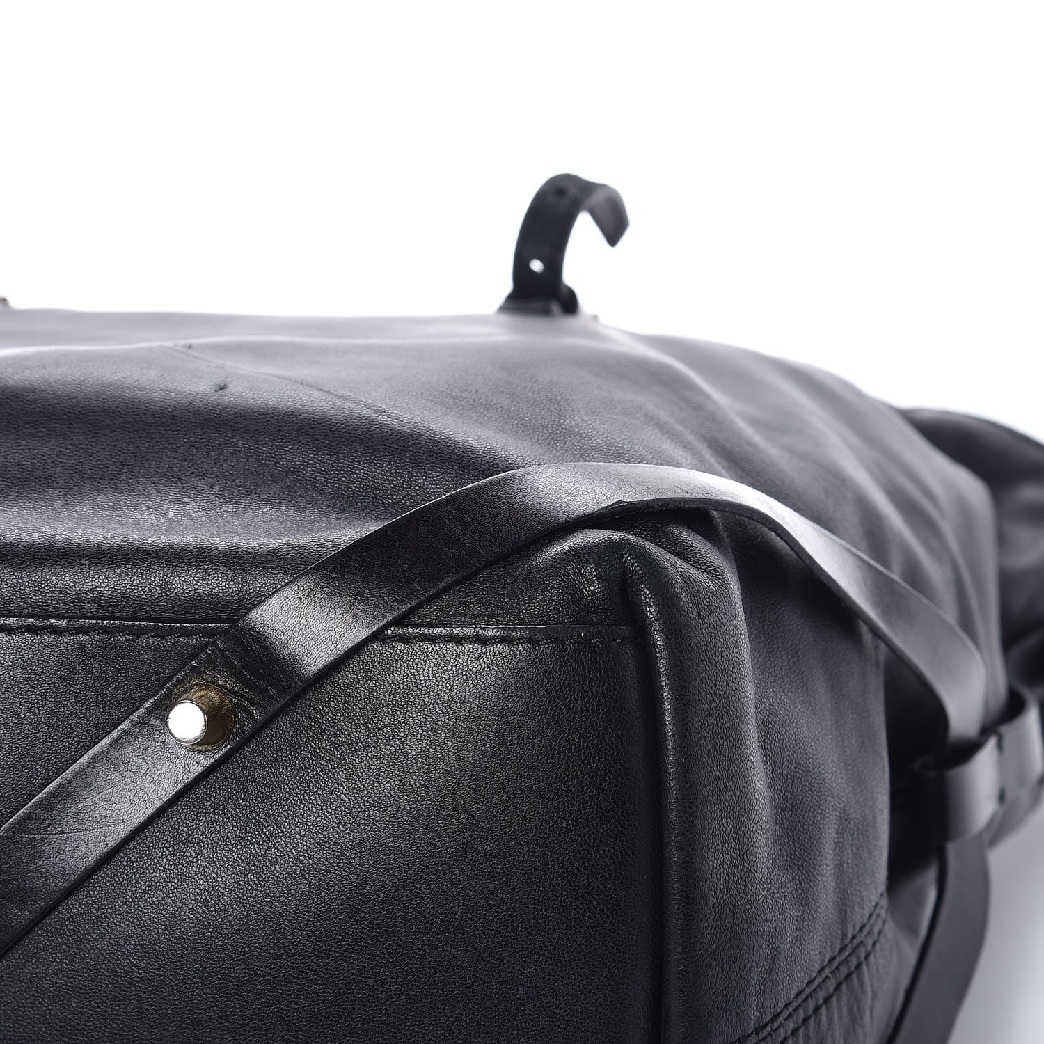 Burberry Lambskin Medium East West Tote Black 11 of 14