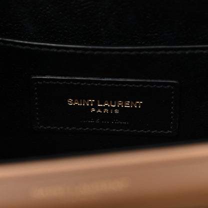 Saint Laurent Box Calfskin Monogram Medium Solferino Satchel Natural Tan 6 of 10