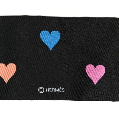 Hermes Silk Tea Time Twilly Black Rouge Multicolor 4 of 5