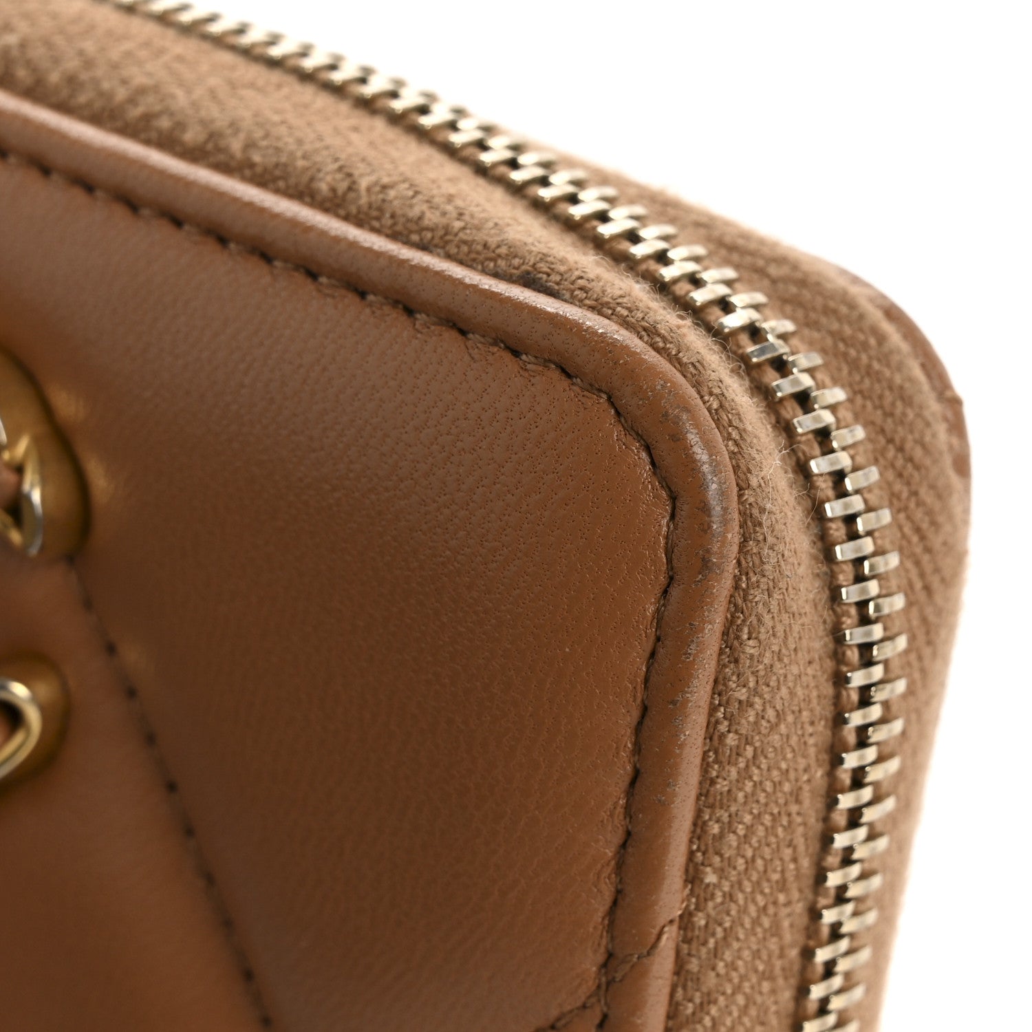 Chanel Lambskin Quilted Chanel 19 Zip Around Coin Purse Wallet Brown 9 of 12