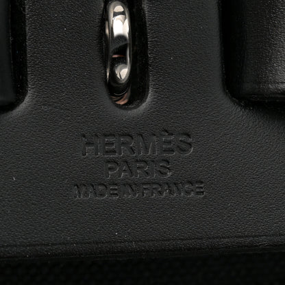 Hermes Military Toile Vache Hunter Herbag a Dos Zip Retourne Backpack Black 6 of 13