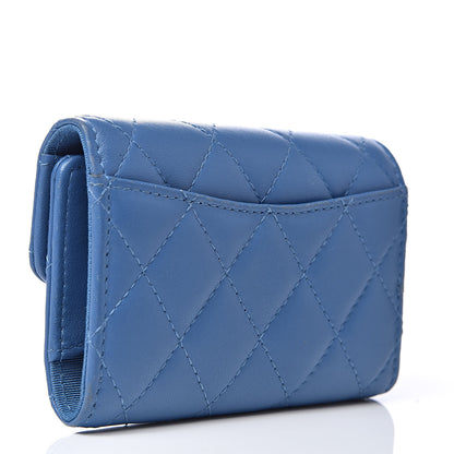 Chanel Lambskin Quilted 4 Key Holder Blue 3 of 7