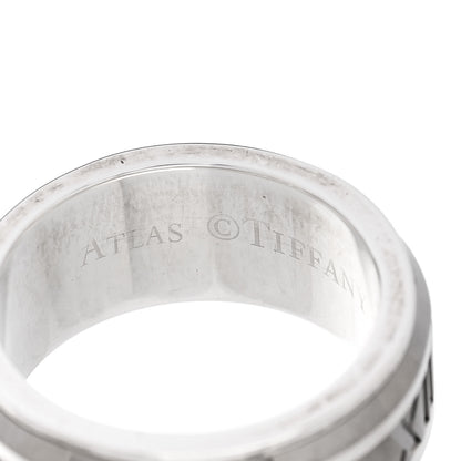 Tiffany Sterling Silver Titanium Atlas Band Ring 50 5.5 4 of 6