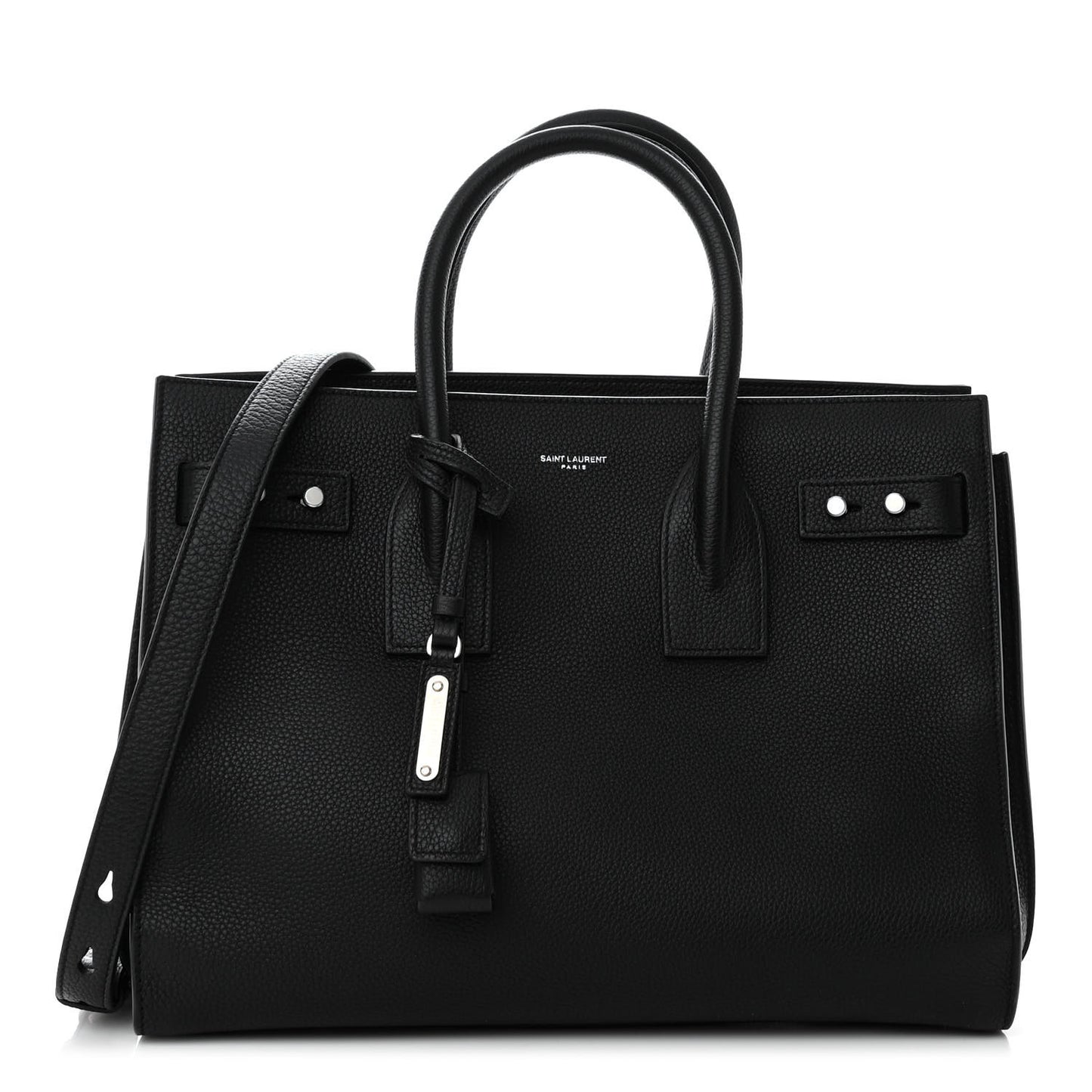 Grained Calfskin Small Supple Sac De Jour Black