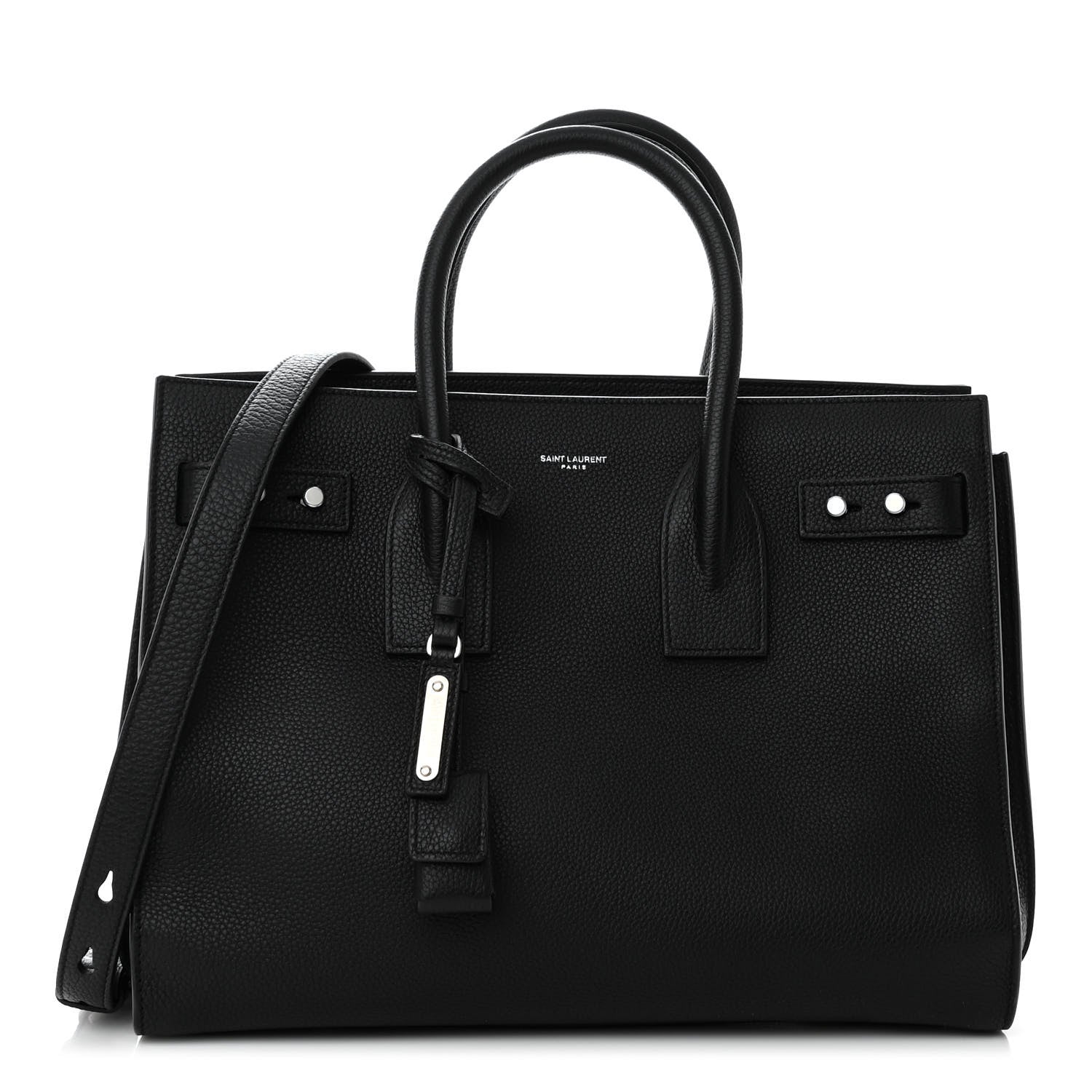 Saint Laurent Grained Calfskin Small Supple Sac De Jour Black 1 of 9