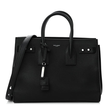 Saint Laurent Grained Calfskin Small Supple Sac De Jour Black 1 of 9