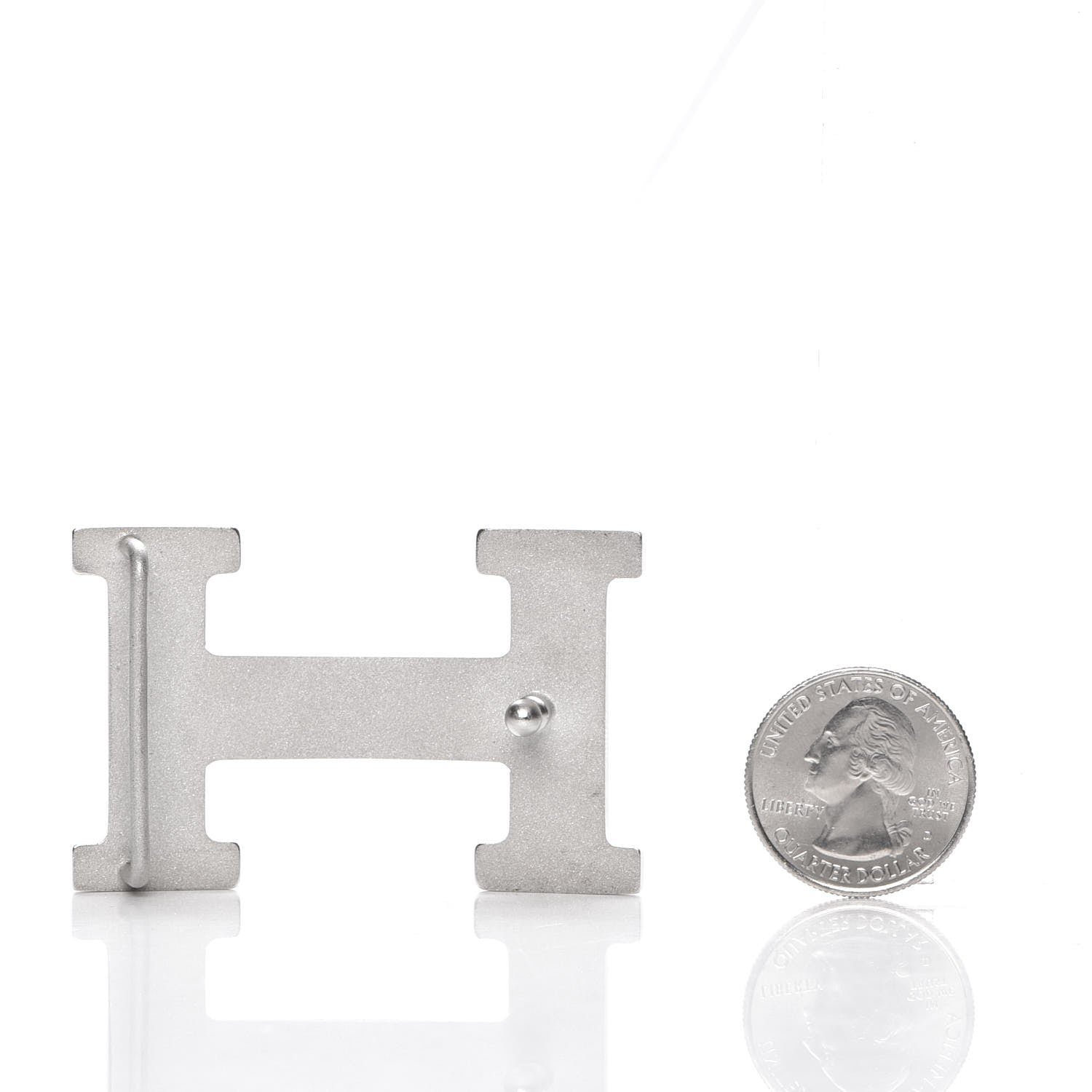 Hermes Polished Palladium 32mm H Belt Buckle Silver 2 of 4