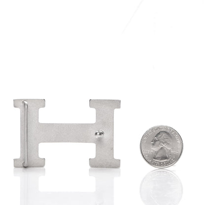 Hermes Polished Palladium 32mm H Belt Buckle Silver 2 of 4