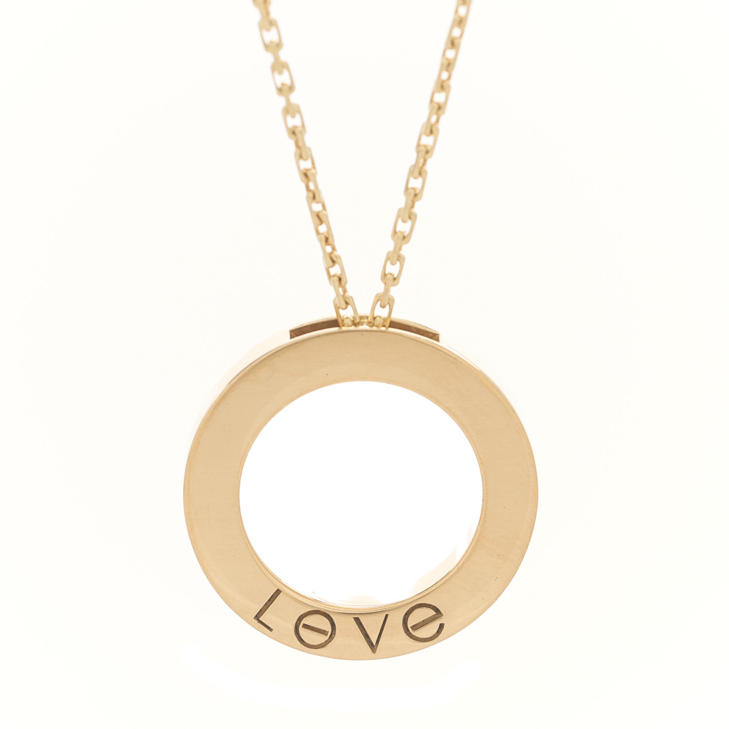 Cartier 18K Yellow Gold Diamond LOVE Paved Necklace 5 of 6