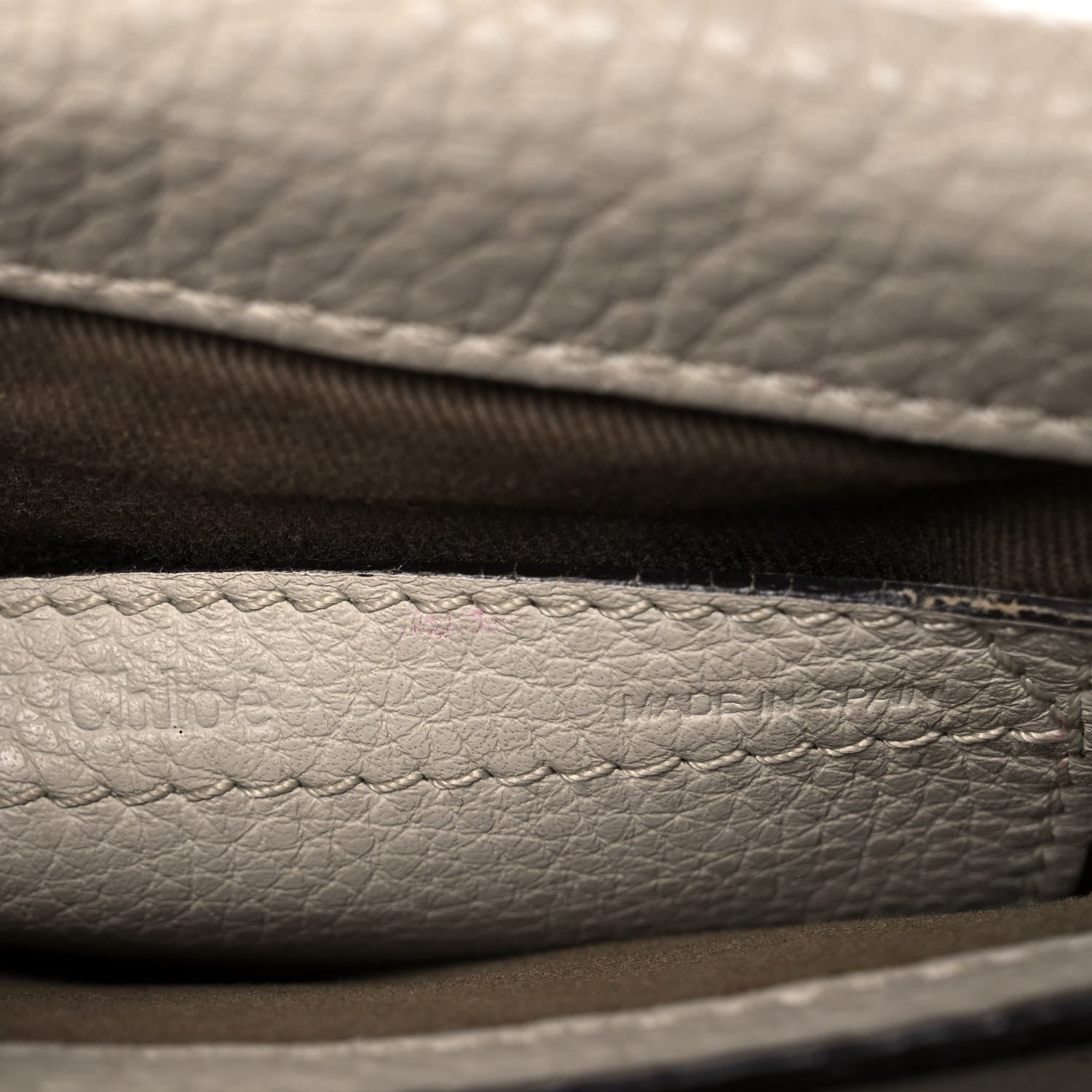 Chloe Calfskin Mini Marcie Round Crossbody Bag Cashmere Grey 5 of 10