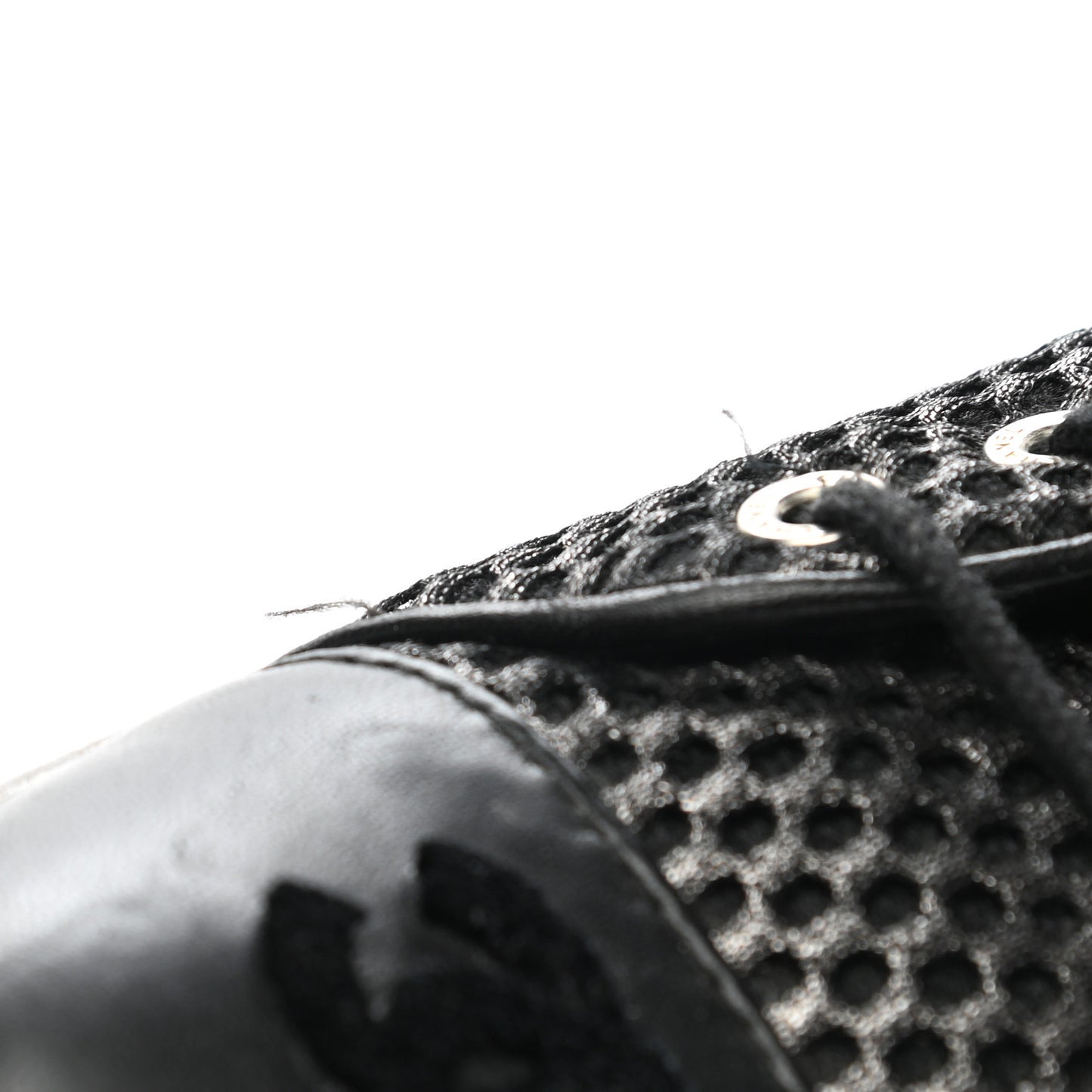 Tweed Lambskin High Top Sneakers 38.5 Black