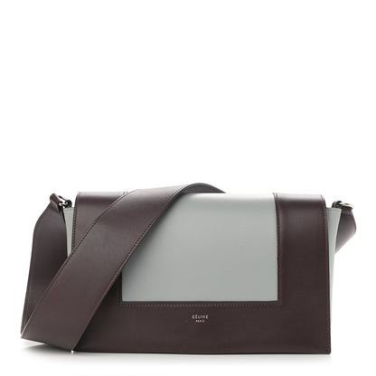 Celine Shiny Smooth Calfskin Medium Frame Shoulder Bag Burgundy Pearl Blue 1 of 11
