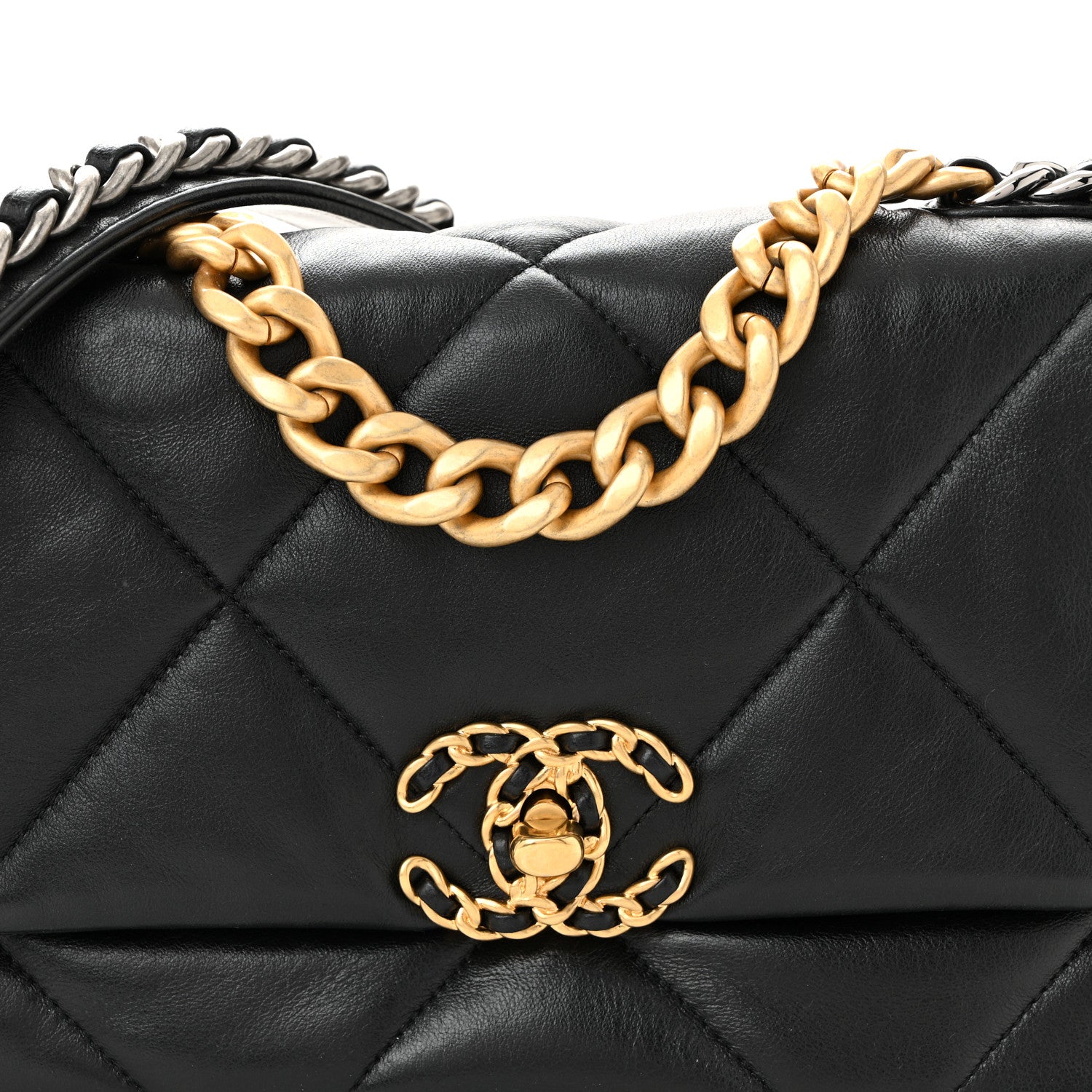 Chanel Lambskin Quilted Medium Chanel 19 Flap Black 8 of 10