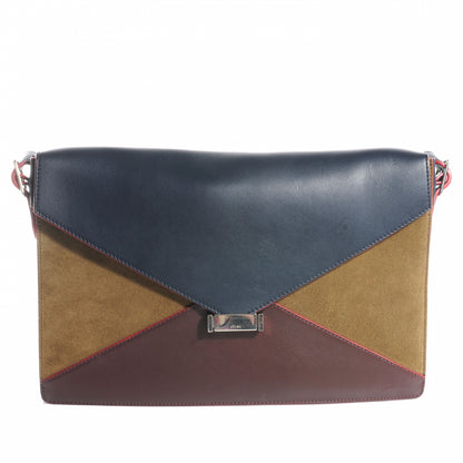 Celine Calfskin Suede Diamond Clutch Jungle 1 of 8