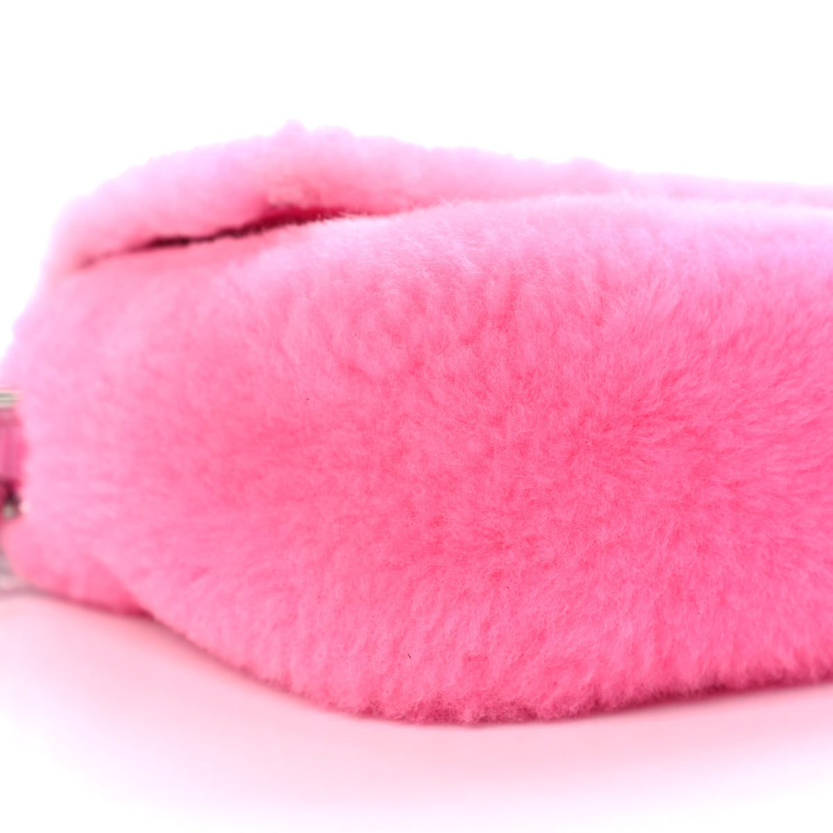 Shearling Shiny Nappa Baguette Rosa Fluo