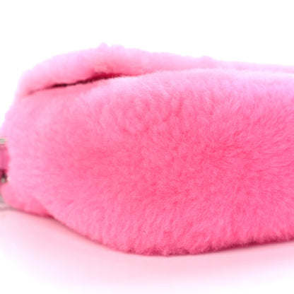 Fendi Shearling Shiny Nappa Baguette Rosa Fluo 8 of 9