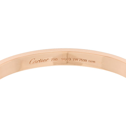Cartier 18K Pink Gold LOVE Bracelet 16 6 of 9