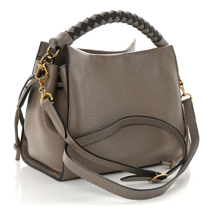 Mulberry Heavy Grain Small Iris Tote Powder Grey Dark Clay 3 of 11