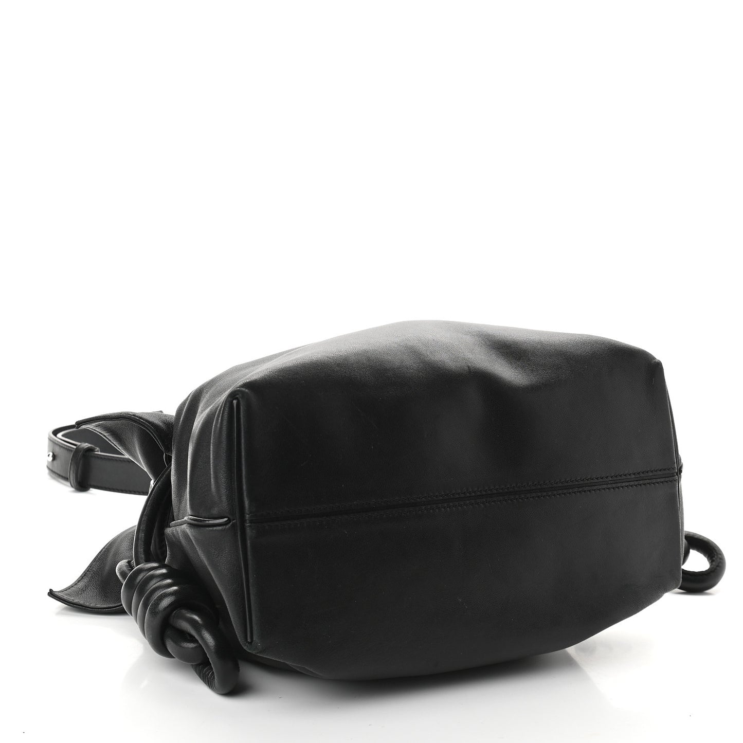 Calfskin Small Flamenco Knot Bag Black