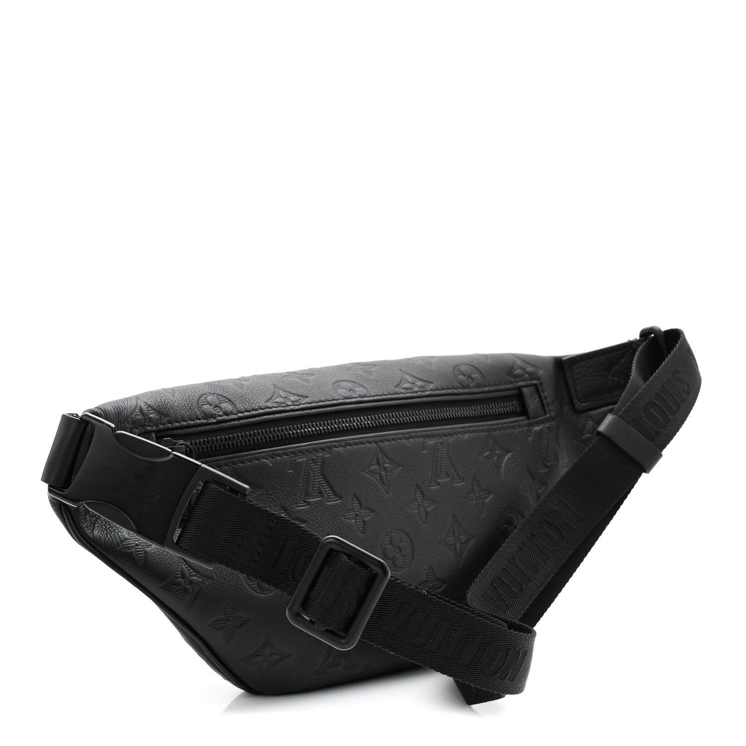 Louis Vuitton Calfskin Monogram Shadow Discovery Bumbag Black 3 of 10
