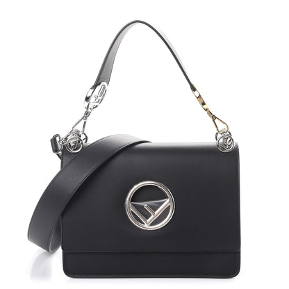 Fendi Vitello Century Opaco F is Fendi Kan I Shoulder Bag Black 1 of 8