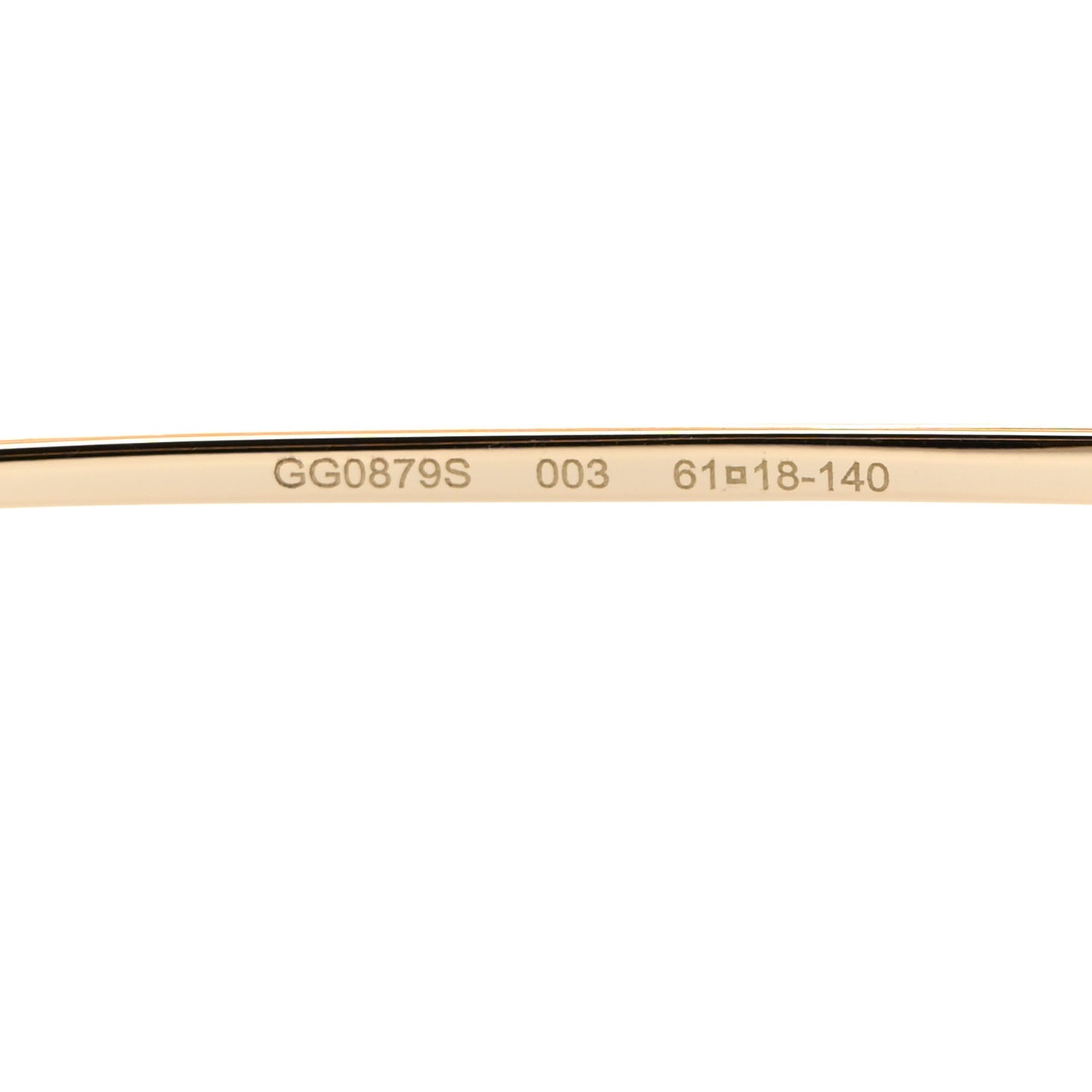 Metal Horsebit Square Frame Sunglasses GG0879S Gold