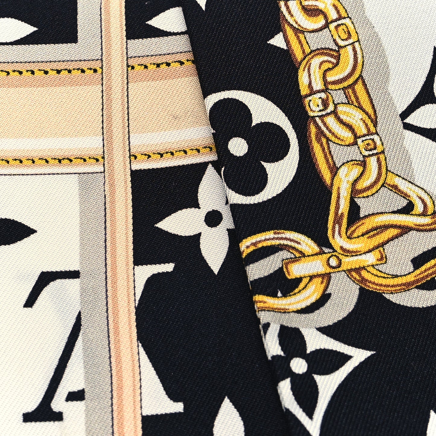 Silk Monogram Confidential Bandeau Black