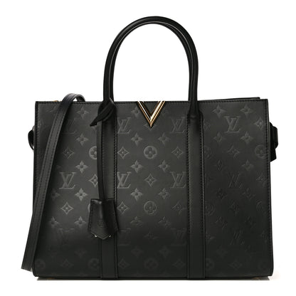 Louis Vuitton Monogram Cuir Plume Very Tote GM Black 1 of 12