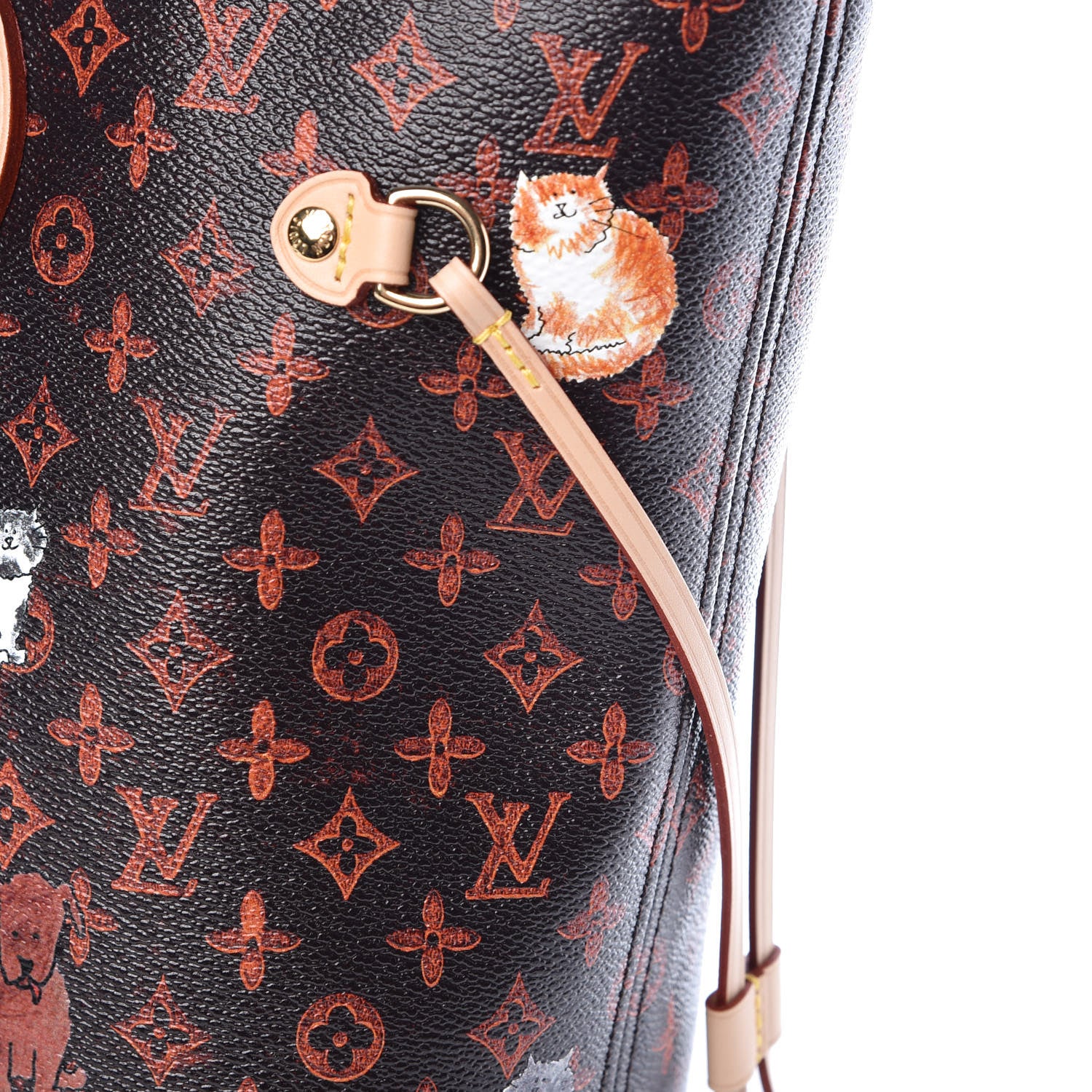 Louis Vuitton Catogram Neverfull MM Marron 12 of 14