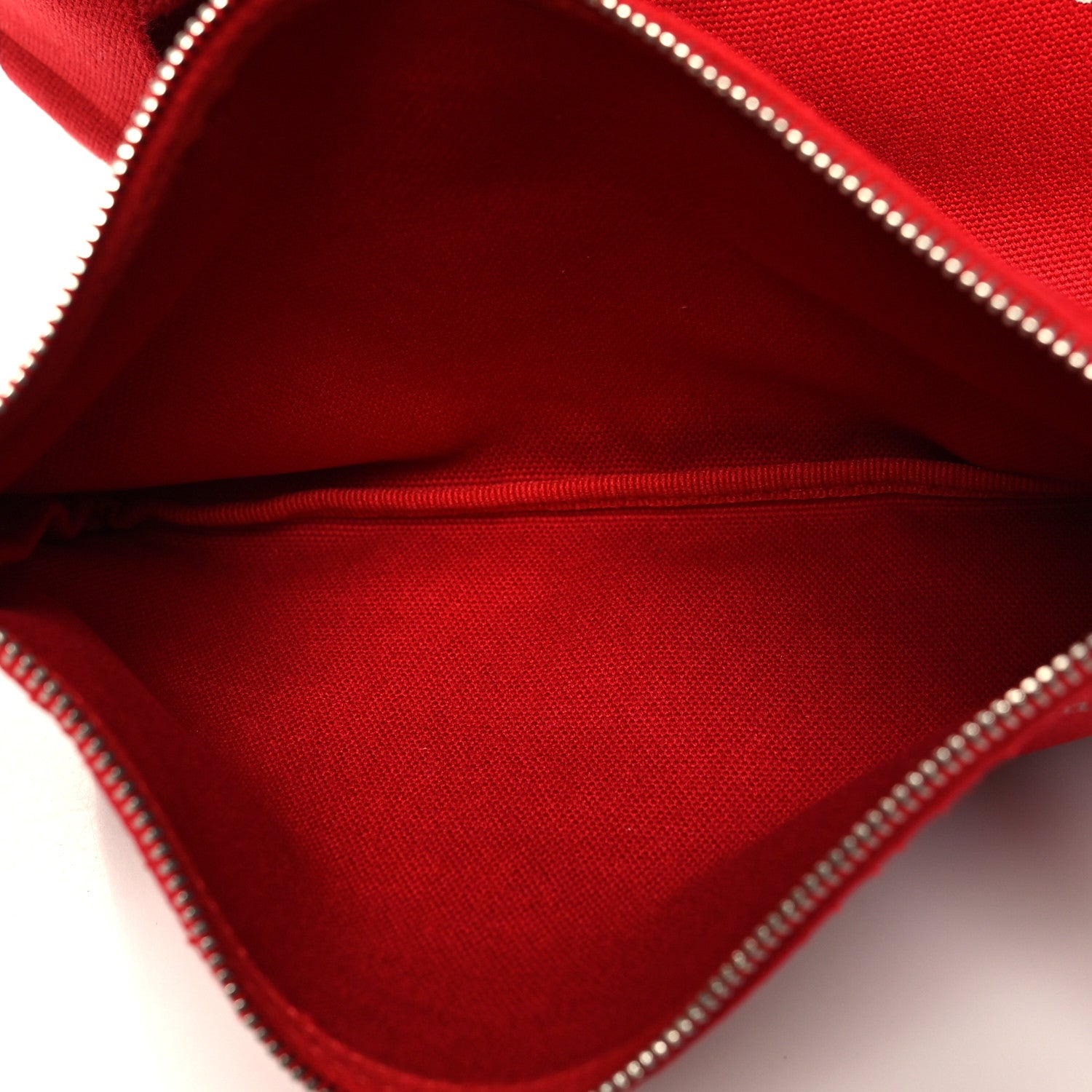 Prada Canapa Small Shopping Tote Rosso 7 of 13